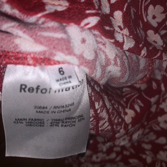 Reformation Floral Blouse - Red and White - Picture 7 of 8